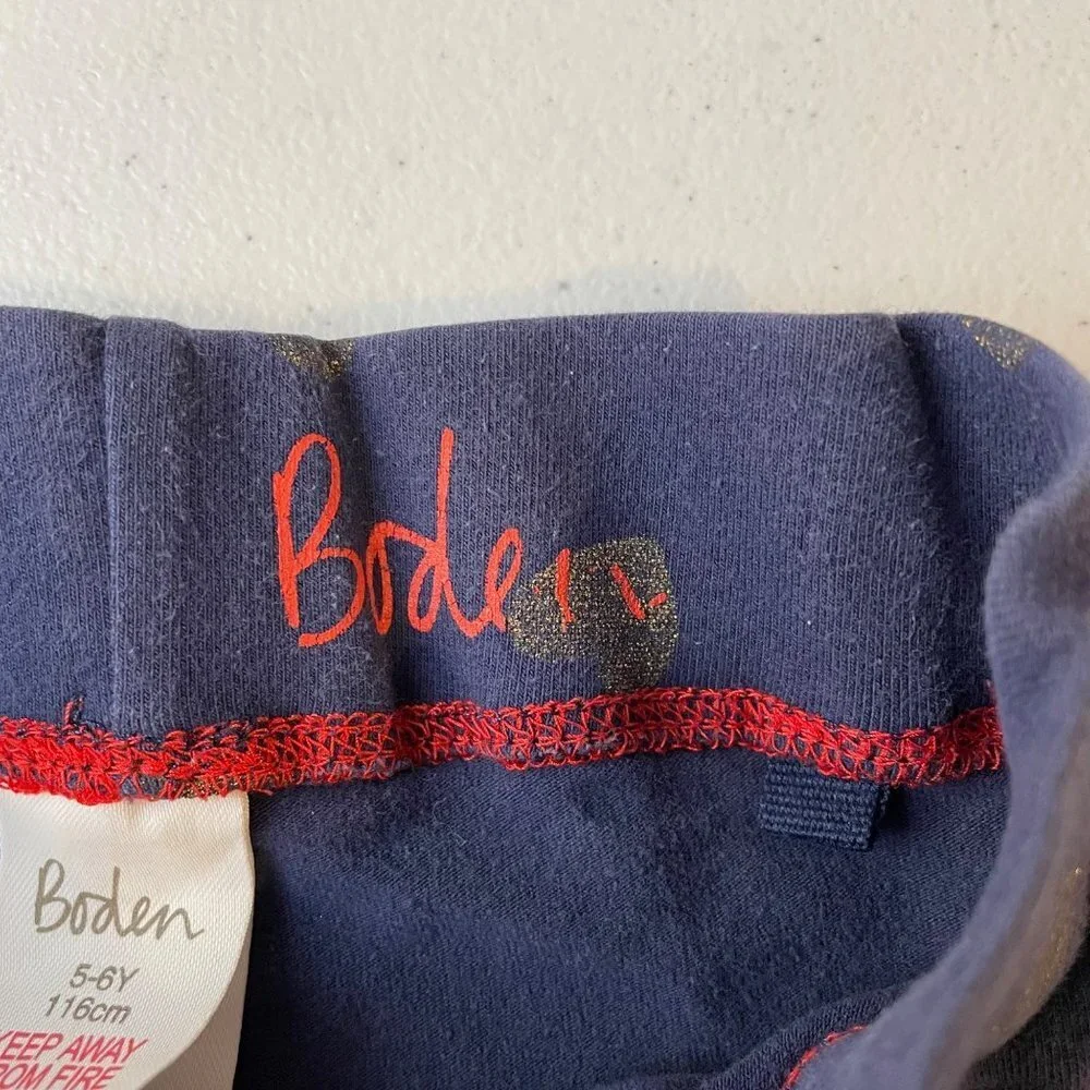 Mini Boden‎ Blue Heart Leggings Toddler Girls Size 5-6yrs or 116cm